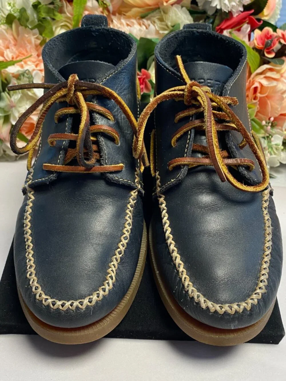 Sperry Top-Sider Navy Leather Boat Chukka Shoes Men’s 7